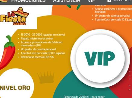 La Fiesta Casino VIP Bonos