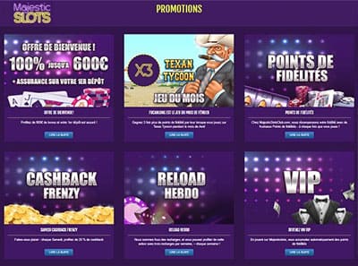 majestic slots promociones