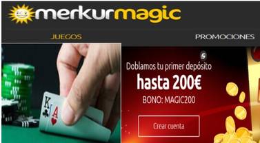 Obtenga 200 euros en Merkurmagic por primer depósito