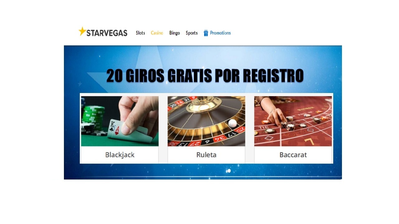 Casino Starvegas entrega 20 giros gratis